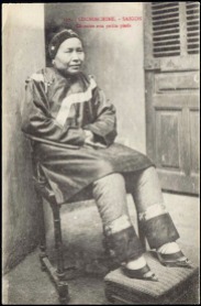 1910s Vietnam - Saigon Chinese Woman Foot Binding