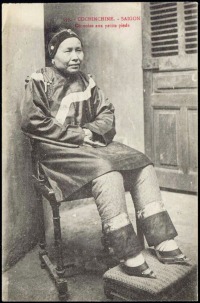 1910s Vietnam - Saigon Chinese Woman Foot Binding